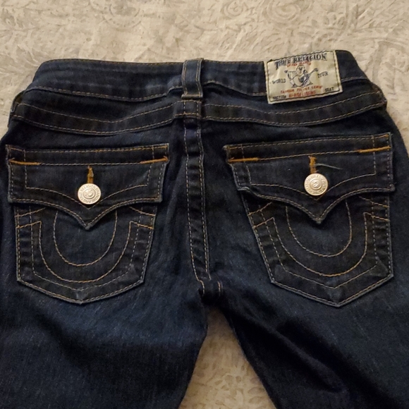 True Religion lighter wash straight leg Jean sz 24 - Picture 4 of 4